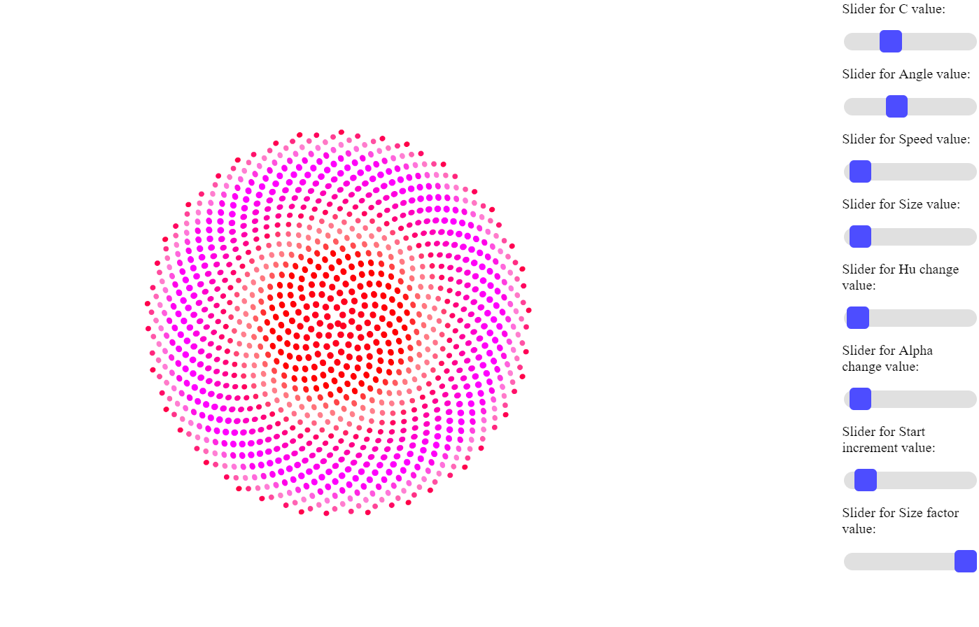Phyllotaxis Generator